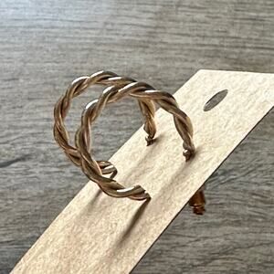 BOGO FREE SILVER twist braid rope 1” hoop EARRINGS